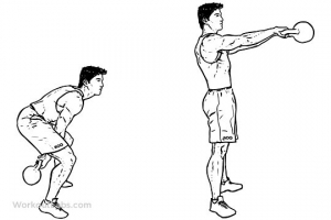 KETTLEBELL SQUAT + ELEVACIÓN FRONTAL DELTOIDES