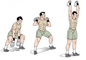 KETTLEBELL DOUBLE CLEAN AND PRESS